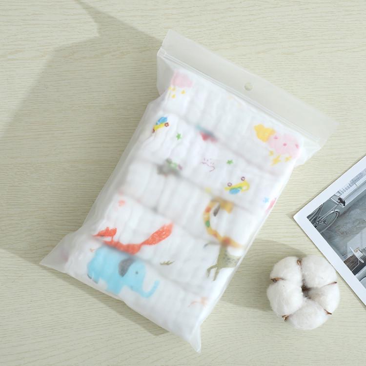 Set of 5 Plain Color 30x30cm Six-Layer Gauze Towels: Infant Saliva Towels & Handkerchiefs.