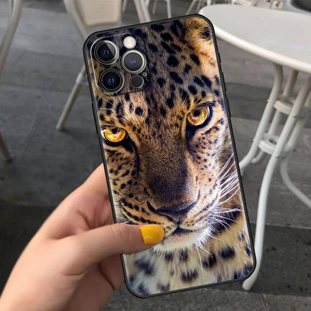 Cheetah Panther Phone Case For iPhone Samsung Galaxy Redmi Xiaomi Oppo OnePlus Note S A 7 8 9 10 11 12 13 14 20 21 22 23 53 54 Pro Max Ultra TPU Soft