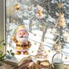 9 st Gyllene Jultomte Snögubbe Fönsterstickers Återanvändbara Statiska Dekaler för Barnrum Hem Juldekor Avtagbara Inga Rester