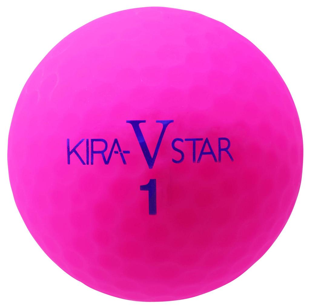 Kasco KIRA STAR V Golf Optimal Head 1 Core 1 Cover Balls, Unisex, Pink, Speed 25-45, 2-Piece Ball +
