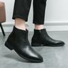 Fashion Luxury Brand Men's Low Top Shoes Men's Slip-On Chelsea Boots Fashion High Top Ankle Boots Casual Comfortable Male Walking Shoes