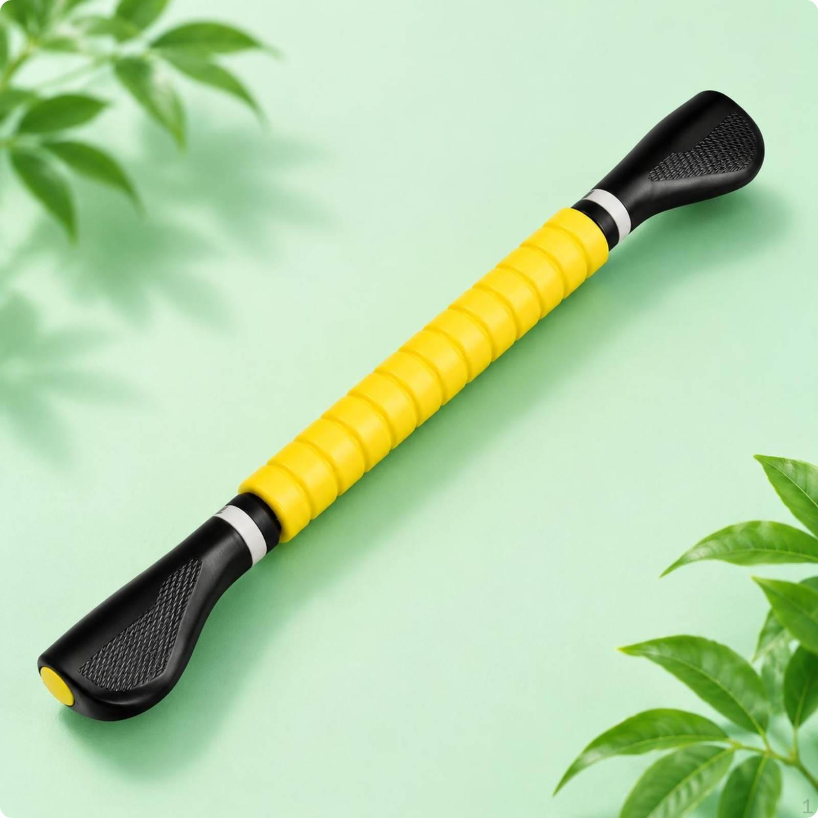 Handheld Muscle Roller Ergonomic Handles Massage Bar Textured Grip Cylinder
