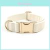 Pet Chain Collar Polyester Dog Necklace Nonstretchable With Elegant Gold Buckle