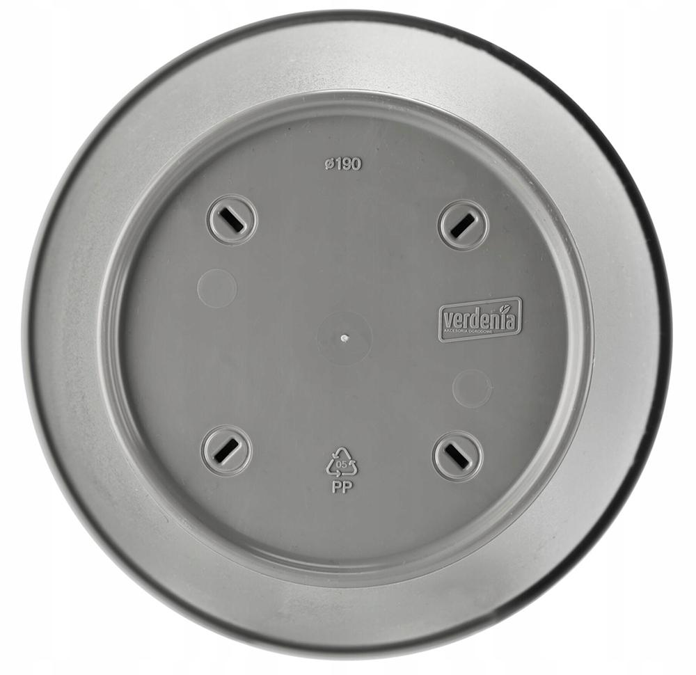 Round plastic flowerpot Azalea gray 17x157cm