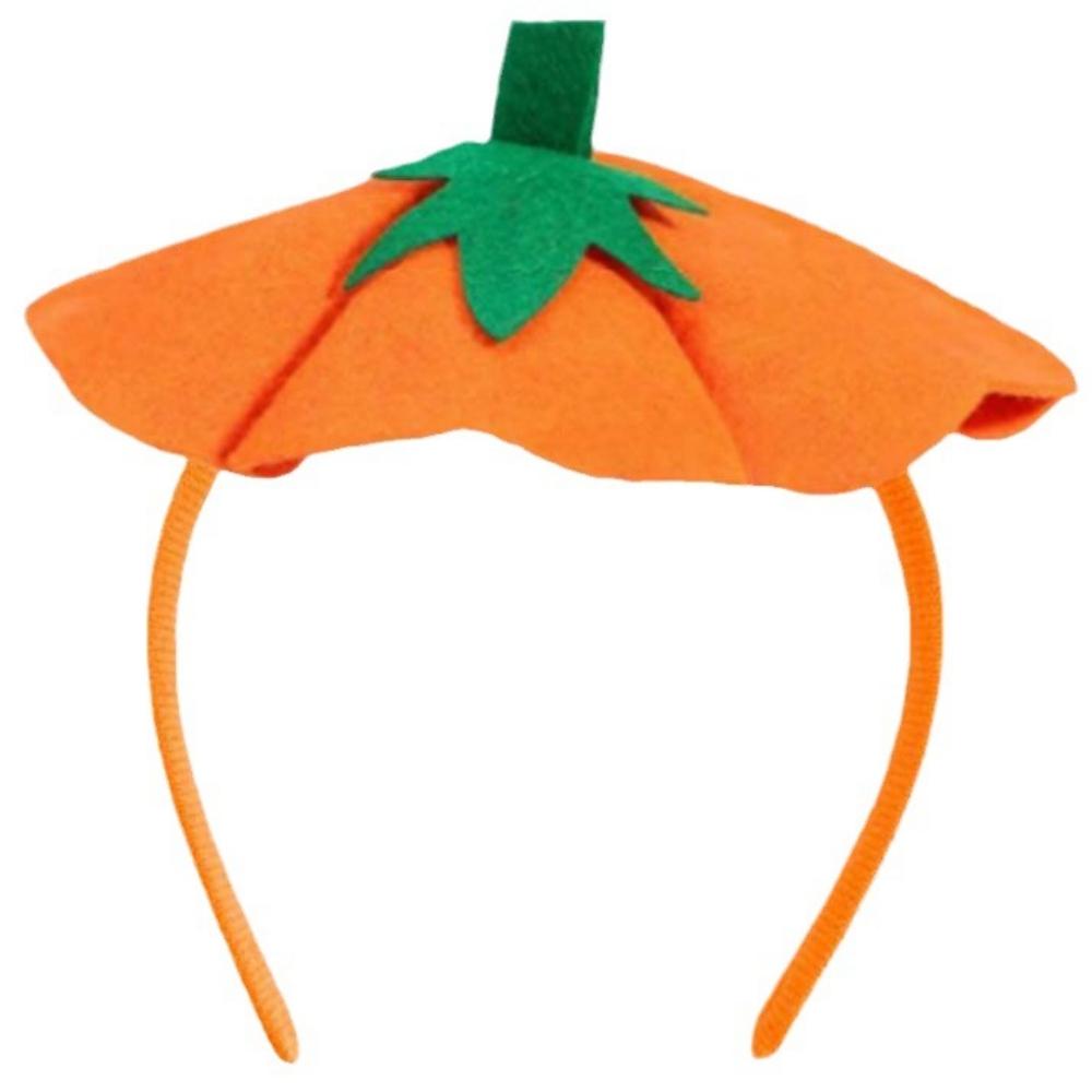 1Pcs Cute Yellow Pumpkin Headband for Birthday Halloween Prank Carnival Party Gift Decoration Props Kindergarten School Gift Bag