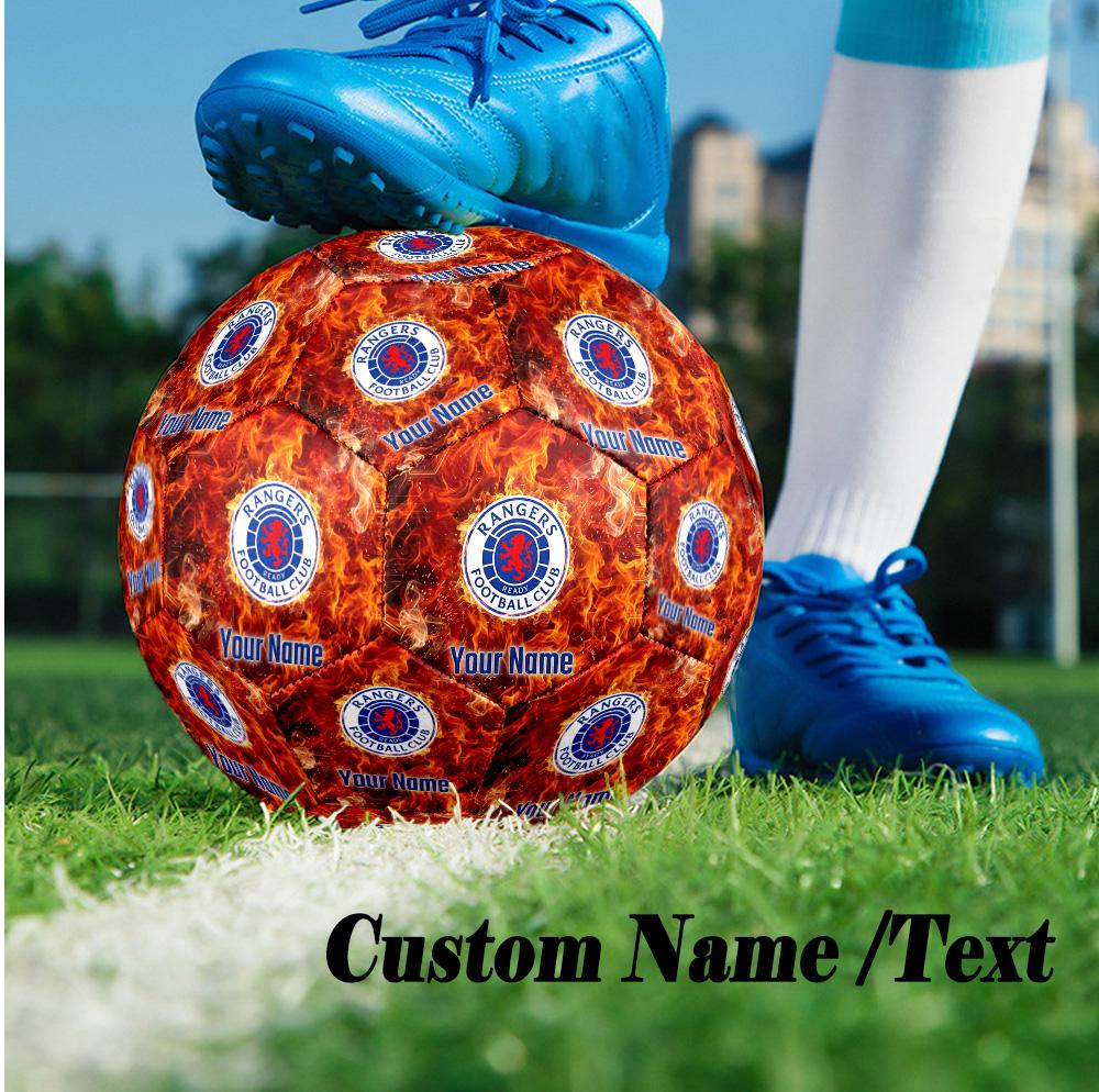 Size 5 Football Custom Name Text, Outdoor Training Soccer BallRangers FC