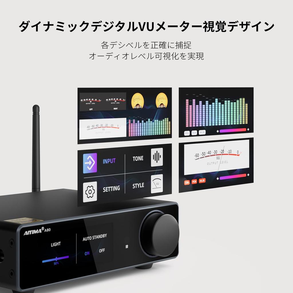 AIYIMA A80 TPA3255 Dekodierung HIFI Kanal QCC 3034 Bluetooth Strom Stereo Unterstützt und für Zuhause Regal Passiv und Aktiv Subwoofer [Aktualisiert