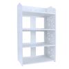 4 Tiers White Hollow Out Shoe Rack Stand Storage Organiser Shelf