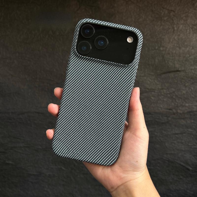 For iPhone 17 16 Pro Max Case Hard Matte Carbon Fiber Texture Anti Fingerprint Cover For iPhone 16 Plus Shell Shockproof Bumper