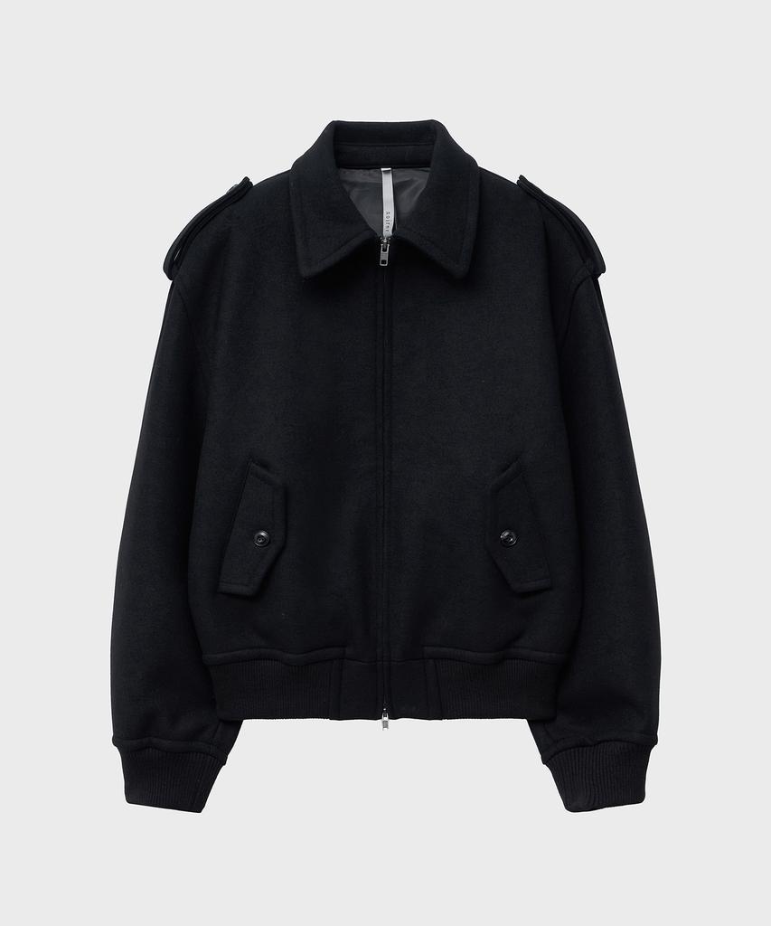 Noirer Heavy Wool Oversized Blouson (Black)