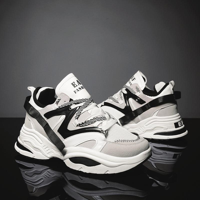 Fashion Spring and Autumn New Couple Sports and Leisure Shoes Breathable, Comfortable, Increased Height Multi Color Men's Shoes