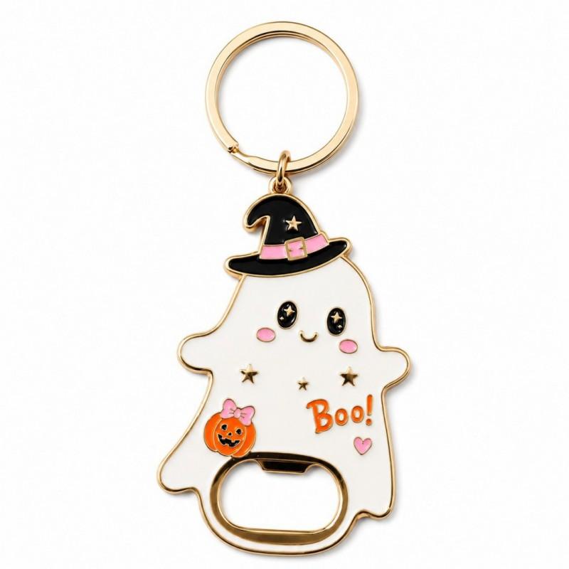 Halloween Ghost Pumpkin Bottle Opener Keychain Set Dia De Los Muertos Party Decorations Favors