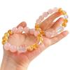 High Quality Natural White Crystal Citrine Horse Powder Crystal Contrasting Color Bracelet Bracelet.