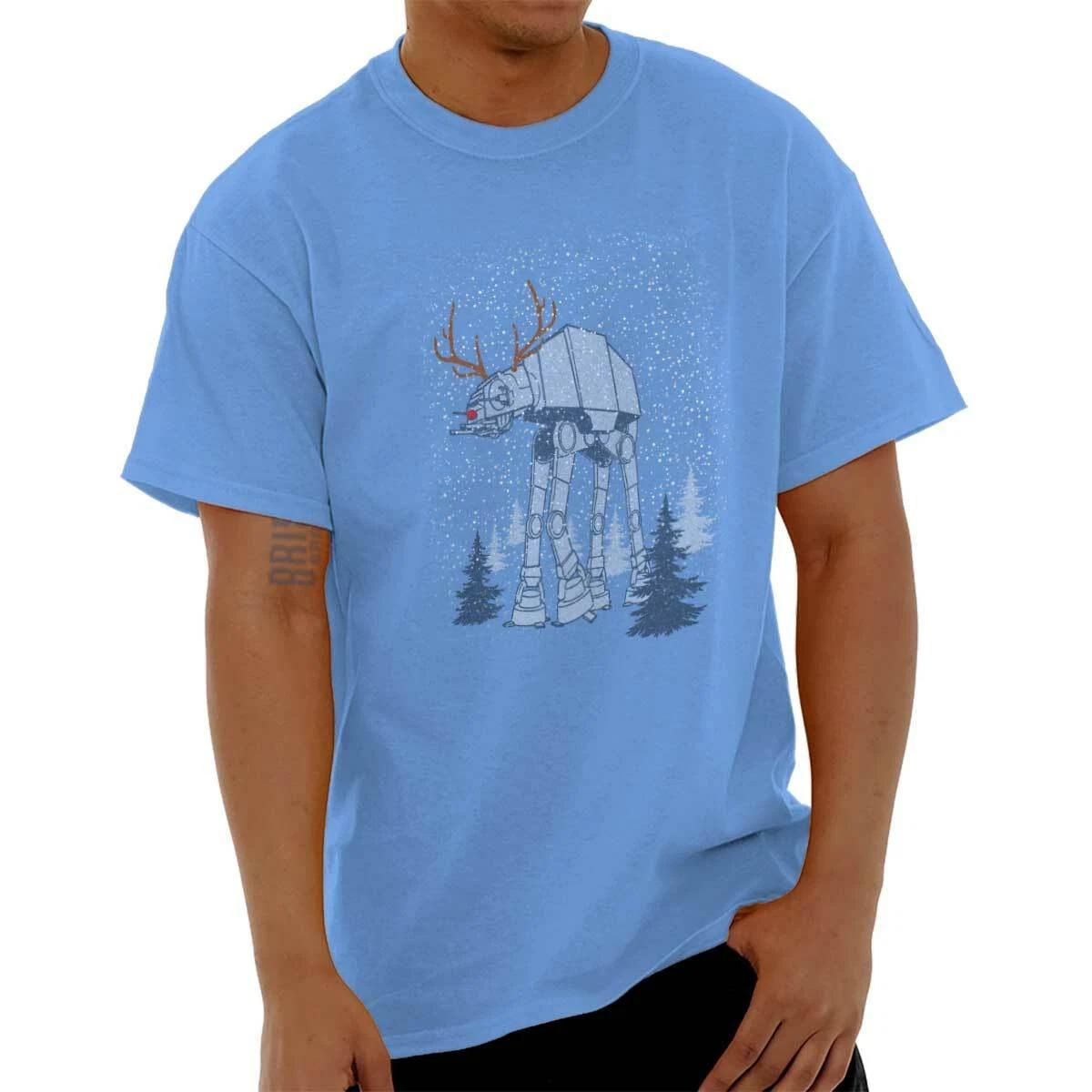 Sci Fi Christmas Robot Rudolph Reindeer Xmas Womens or Mens Crewneck T Shirt Tee S