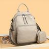 100% Echtes Rindsleder Damen Rucksäcke Große Kapazität Schulrucksack Damen Reise Rucksack für Mädchen Umhängetaschen Geldbörse