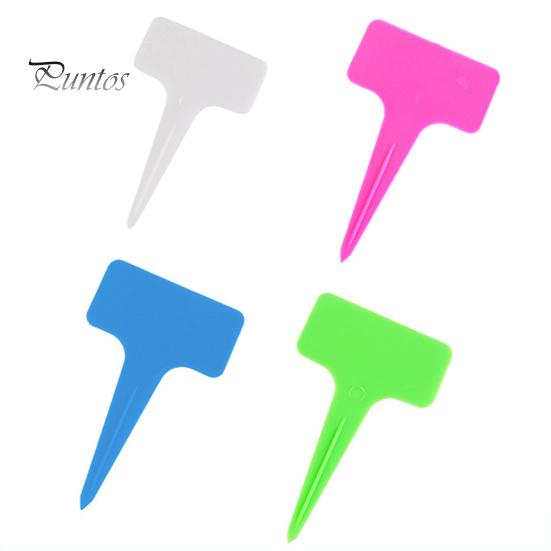 100 stk Planteetikett T-Shape Vanntette plantemarkører Gjenbrukbare planteidentifikasjonsmerker Barnehagemerkeskilt for blomsterfrøplanter Varianter