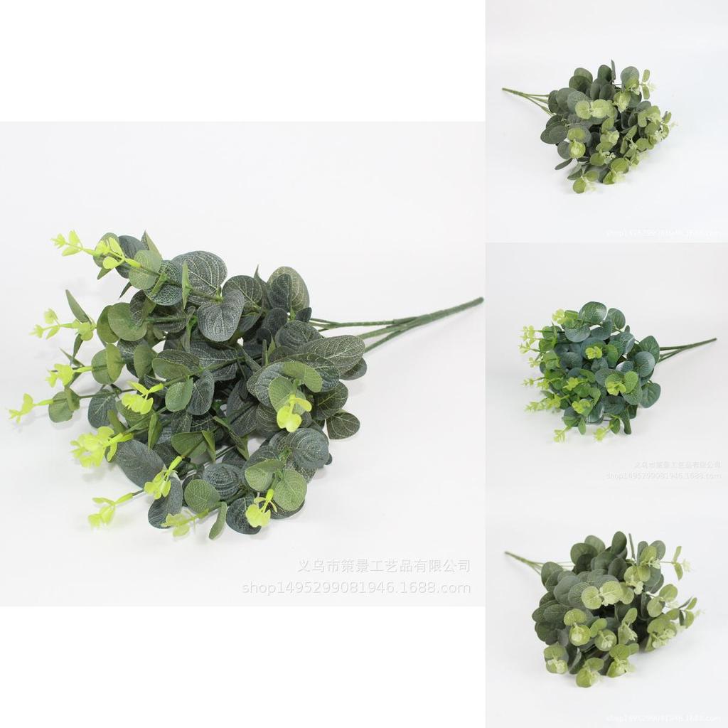 Faux 4prong Silk Eucalyptus Robusta Smith For Wedding Or Garden Landscape Arrangements
