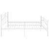 vidaXL Bett Weiß Metall 140x200 cm