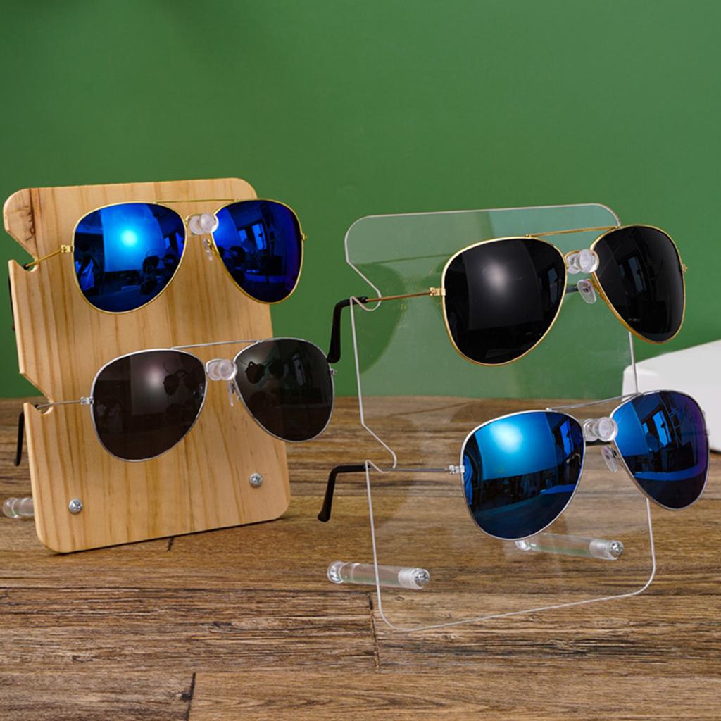 Multi Functional Sunglasses Storage Bracket Rack Optical Frame Stand Organiser Solid Wood Build Practical Use
