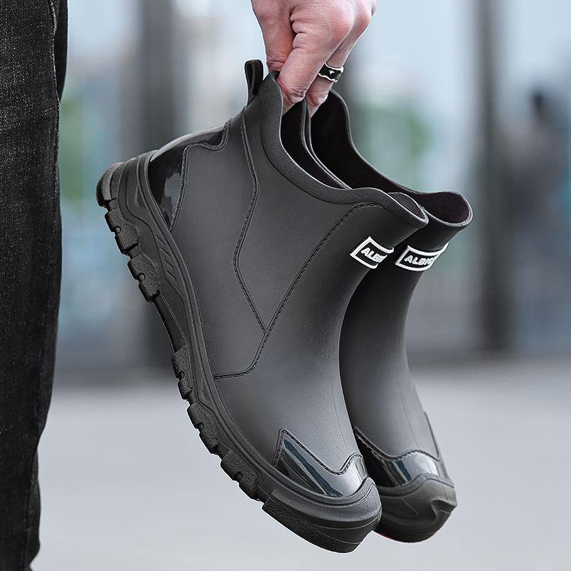 

Wear to Work Male Shoes Round Toe Soft Comfortable Original Booties Fishing Gum High Quality Designer Rainy Day Men s Rain Boots 48
