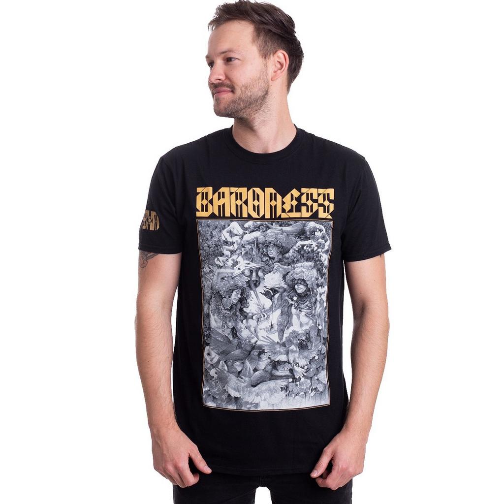 Baroness Unisex Adult Gold & Gray Back Print Cotton T-Shirt