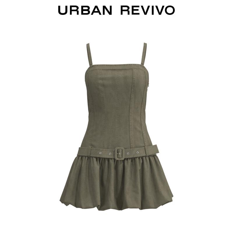 Modeklänning med bälte och axelband för kvinnor