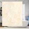 Elegant Bath Shower Curtain Made With Marble-Like Print For Bathroom Decor Waterproof Home Accessory In Beige Color (180X245Cm)