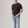 Levis SS25 Logo Embroidered Crew Neck Ribbed Hem Casual Split Hem Short Sleeve T-Shirt Men T-Shirts Dark-Blue 003YV-0001