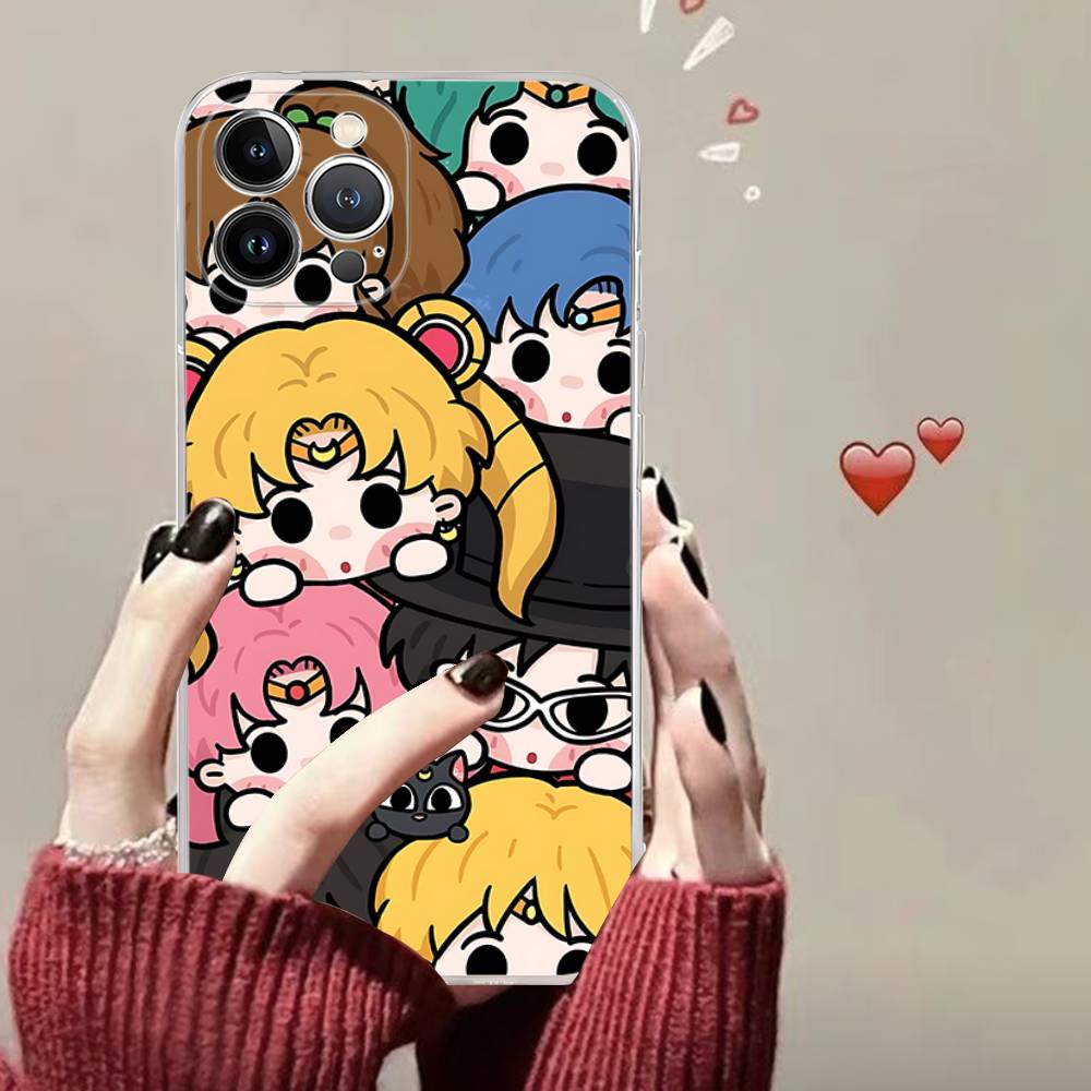 Popular Anime Girl S-Sailor Moon For iPhone 17 16 16e 15 14 13 12 11 Pro Max Mini Plus Phone Case