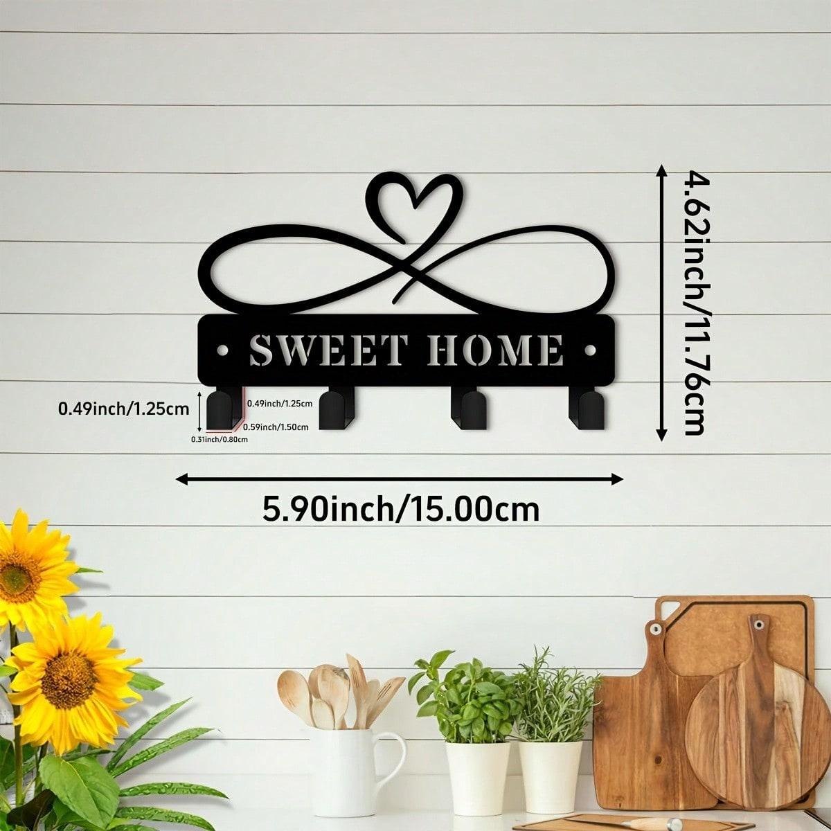 

Металлический крючок для ключей в форме бесконечного сердца, настенный, для офиса, кухни, ванной комнаты, улицы, фарфор TY-101083