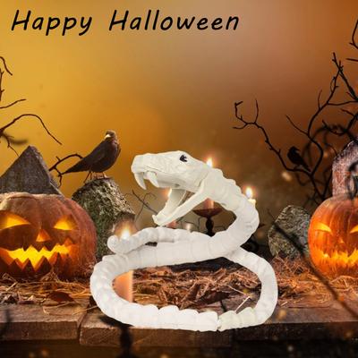 Halloween Scene Decorations Animal Skeleton Ornaments, Simulated Plastic Snake Decoration Props