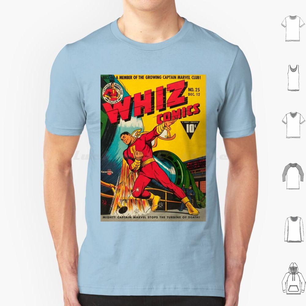Whiz Comics 25 T Shirt 6xl Cotton Cool Tee Shazam Captain Golden Age Comics Superhero Retro 1940s Vintage Classic Old Graphic
