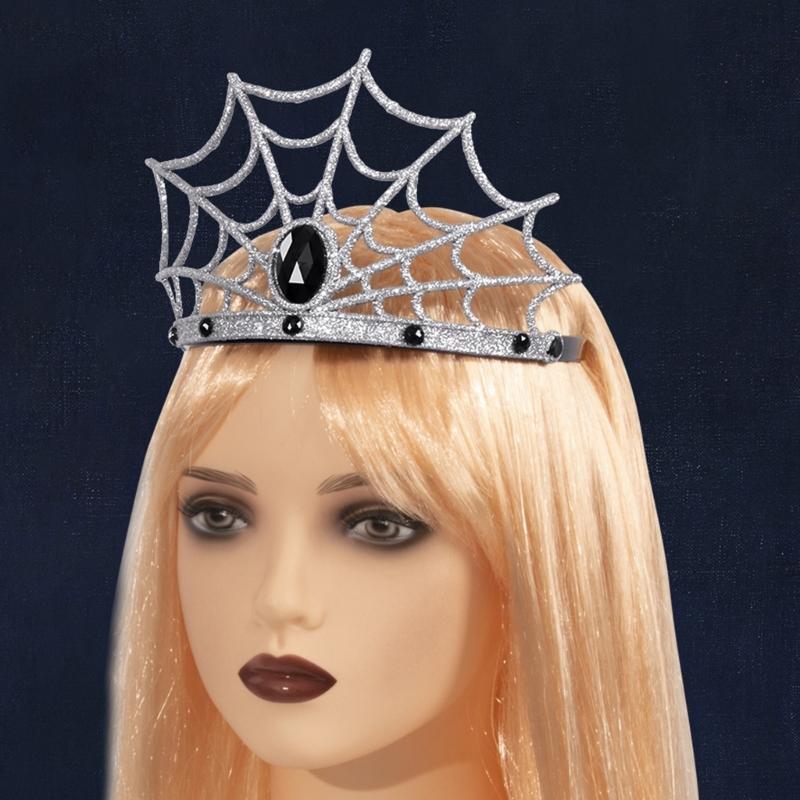 Queen Tiaras Hairhoop Crowns Headband for Parties Women Spiderweb Headband for Cosplay Costume