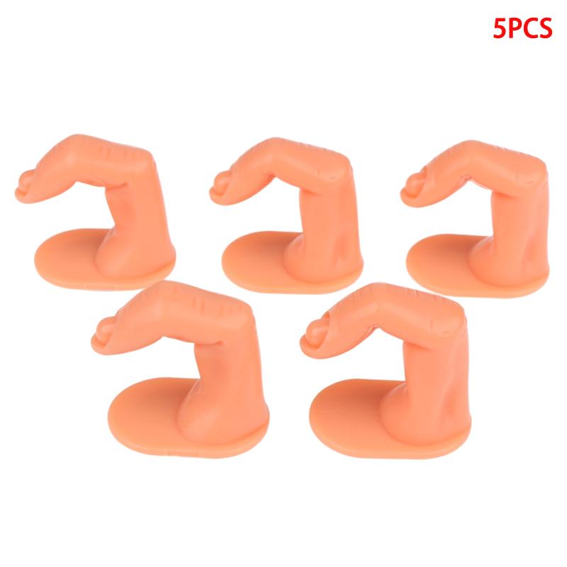 1/5/10Pcs Fake Practice Finger Mannequin With Or Without Nail Reusable Nail Art Training Tool For Nail Salon Beginner Learning