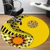 1pc Yin Yang Symbol Chair Carpet for Office, Round Non Slip Durable Large Size Office Carpet, Suitable for Office