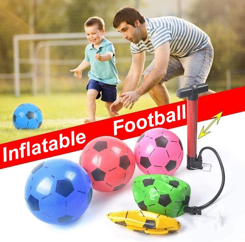 22cm Children's Toy Thick PVC Inflatable Cartoon Hand Ball Elastic Football Soccer Outside Training Sports Indoor Toys Playset