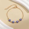 Evil Eye Bracelet Hand of Fatima Women Bracelet Adjustable Chain Blue Evil Eye