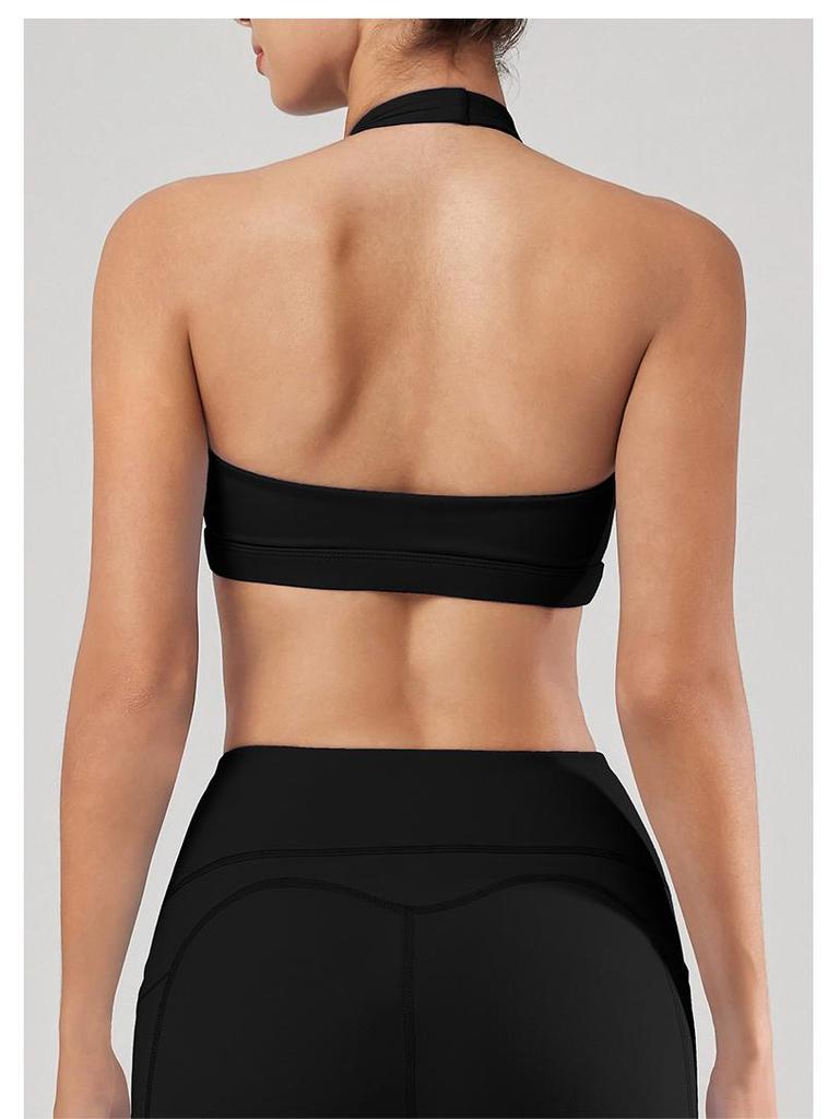 Europäischer & Amerikanischer Neckholder Sport-BH - Rückenfreies Yoga-Top für Damen