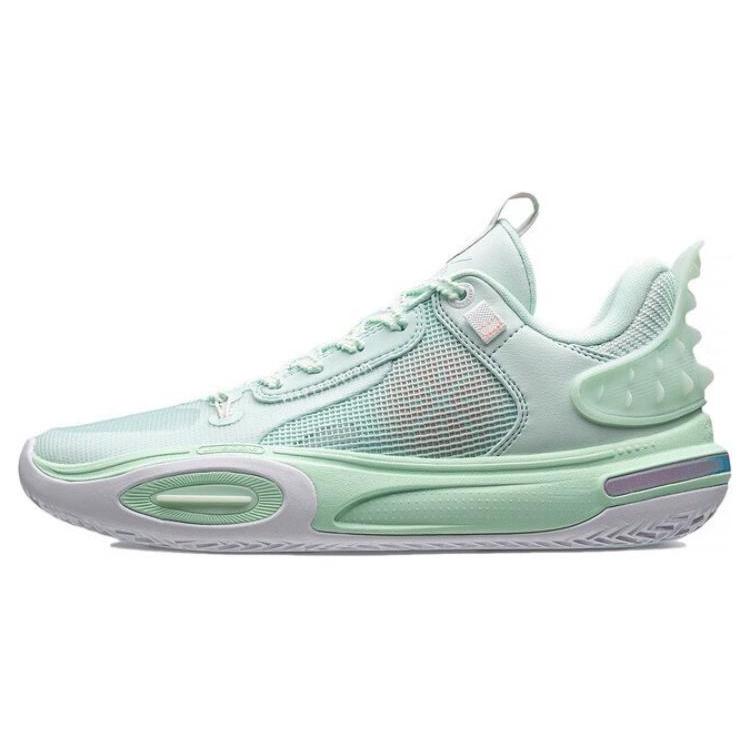 New LiNing All City 11 Youth Anti Slip And Wear Resistant Breathable Low Top Basketball Shoes Soft Aqua Blue Teenagers ABPT005-4