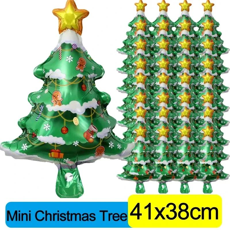Creative Santa Claus Foil Balloon Christmas Theme Xmas Tree Gingerbread Man Balloon For New Year Party Decor Kids Gift Wholesale