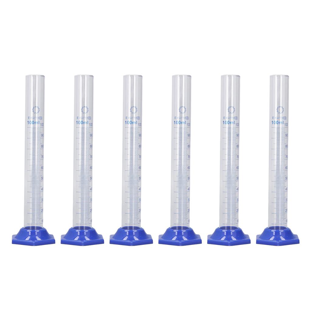 10Pcs Measuring Cylinder Glass 100ml Large Capacity Clear Scale Tool Set Kit for Experiment