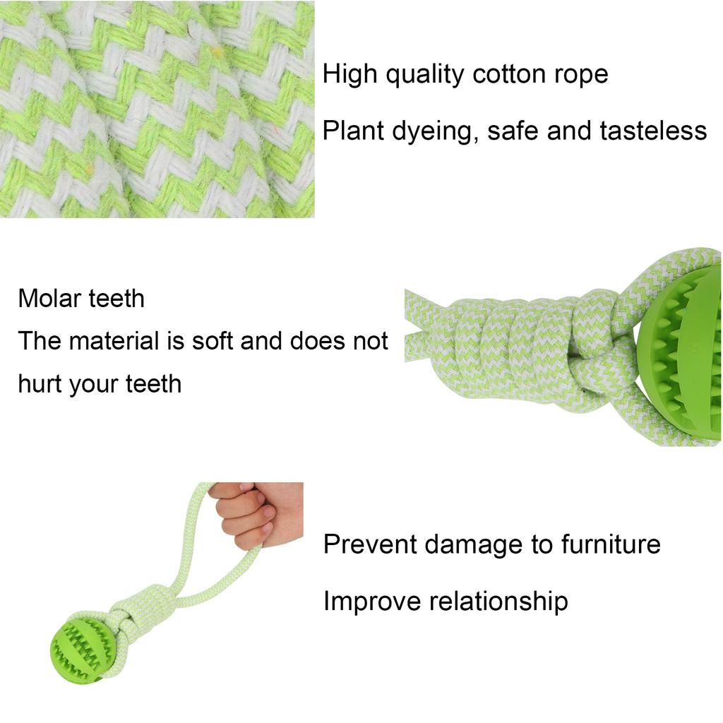 Cotton Rope Outdoor   Dog Leakage Clean Teething Rubber Chewing Toys Pet Supply