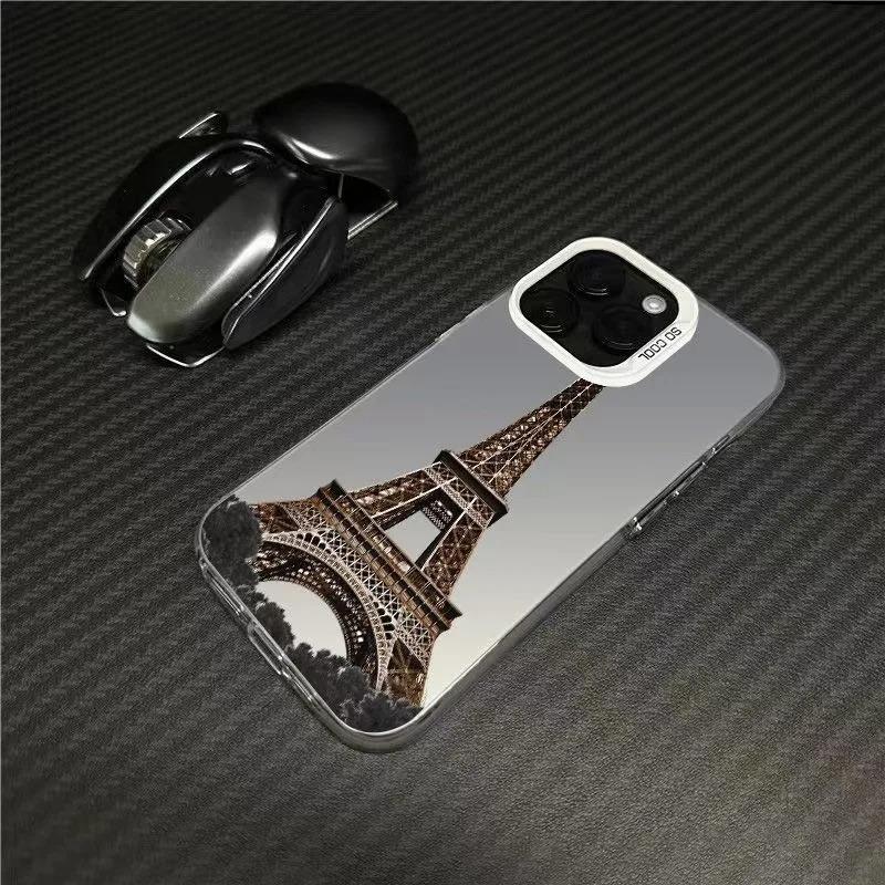 Paris Tower mobile phone case is suitable for iPhone 17 Air 16 15 14 13 12 11 Pro MaxPlus XR 8 shock-proof rear cover anti-fall