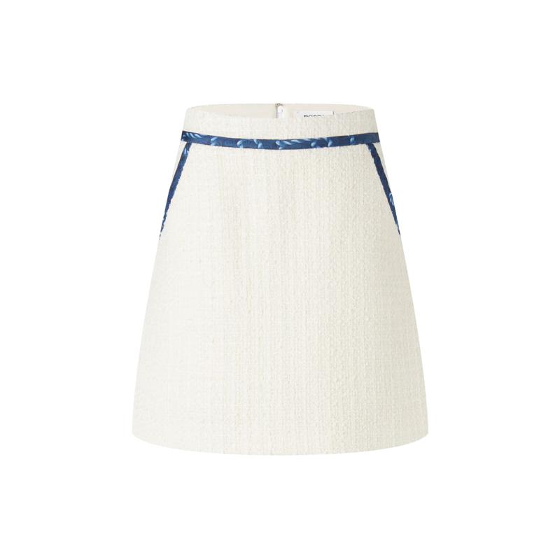

PORTS Colorblock Tweed Skirt 8