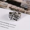 [Vintage Star Ring] Durable, Tarnish-Resistant 304 Stainless Steel Star Ring for Him - Vintage-Inspired | Perfect for Daily Wear or Special Occasions,