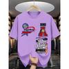 European and American men's summer fashion letter graffiti print comfortable and breathable