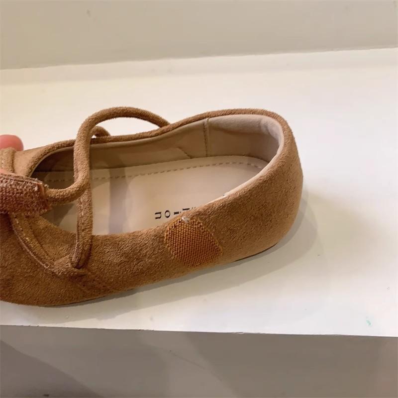 Spring New Korean Style Personalized Straps Girls Fashion Suede Casual Dance Shoes