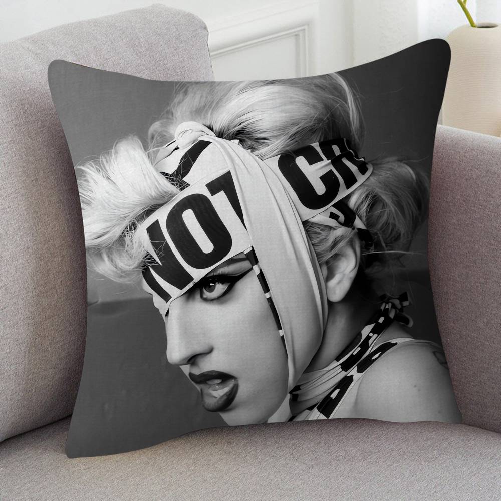 Singer Lady Gaga Cute Cartoon L Game Cushion Cover Pillowcase Upholstery Sofa Throw Pillow Home Decor Pillowcas