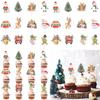 Christmas Cake Decoration Flags Set With Vintage Design For Holiday Parties