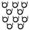 10Pcs Copper Core Coaxial Cable BNC Male To BNC Male Cable for CCTV Camera 1m
